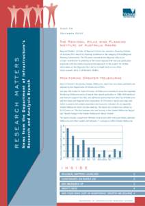 Issue 24  The Regional Atlas wins Planning Institute of Australia Award Regional Matters: An Atlas of Regional Victoria has received a Planning Institute of Australia (PIA) Award for Planning Excellence in the category o