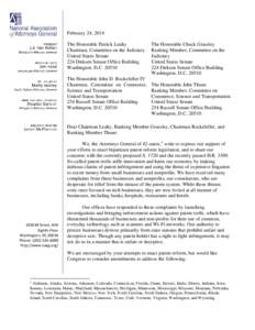 February 24, 2014 The Honorable Patrick Leahy Chairman, Committee on the Judiciary United States Senate 224 Dirksen Senate Office Building Washington, D.C[removed]