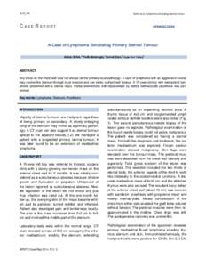 Sahin et al, Lymphoma simulating sternal tumour  C ASE R EPORT