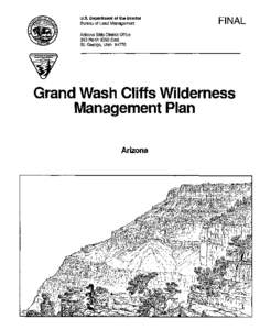 GRAND WASH CLIFFS WILDERNESS MANAGEMENT PLAN