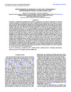 Thermodynamics / Biological processes / Photodissociation / Mechanistic organic photochemistry / Chemical reaction / Hydroxyl radical / Temperature / Ultraviolet / Atmospheric chemistry / Chemistry / Photochemistry / Environmental chemistry