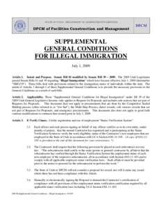 Microsoft Word - Supplemental General Conditions Illegal Immigration[removed]…