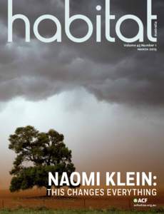 Australia Volume 43 Number 1 march 2015 Naomi Klein: