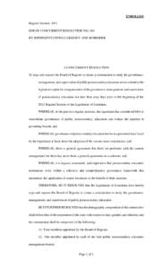 ENROLLED Regular Session, 2011 HOUSE CONCURRENT RESOLUTION NO. 184 BY REPRESENTATIVES CARMODY AND SCHRODER  A CONCURRENT RESOLUTION