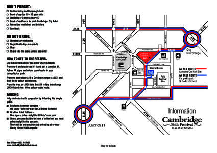 DON’T FORGET:  Car Park on