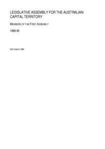 Western Australian ministries / Politics of Australia / Residents Rally / Paul Whalan / Bernard Collaery / Kaine Ministry / Members of the Australian Capital Territory Legislative Assembly / Australian Capital Territory ministries / Parliaments of the Australian states and territories