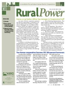 A newsletter for and about Kansas Electric Cooperatives  RuralPower Vol . L XII, No. 6 May 11, 2012  Inside