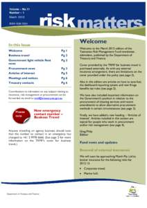 riskmatters newsletter March 2012