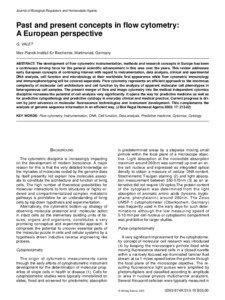 Journal of Biological Regulators and Homeostatic Agents  Past and present concepts in flow cytometry: