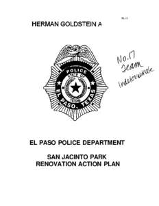 [removed]EL PASO POLICE DEPARTMENT SAN JACINTO PARK RENOVATION ACTION PLAN
