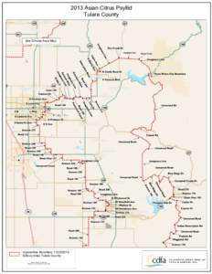 2013 Asian Citrus Psyllid Tulare County See Dinuba Area Map  Quarantine Boundary[removed]