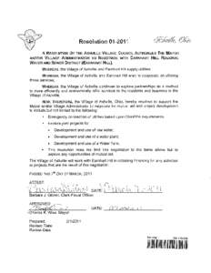 Resolution 01 a2011 RESOLUTION By THE ASHVILLE THE A RESOLUTION BY THE