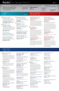 Hillsdale College  Fine Arts Event Calendar[removed]Free General Admission  The Box Office