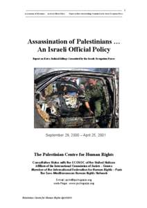 _______________________________________________________________________________________________________________ Assassination of Palestinians … An Israeli Official Policy