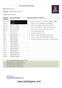 The Late News / Queensland Cup season / Holidays / School holiday / Queensland Cup