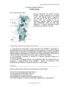 Leader+ Observatory Contact Point / May[removed]Community Initiative Leader+ in PORTUGAL Source: Rede Portuguesa Leader+