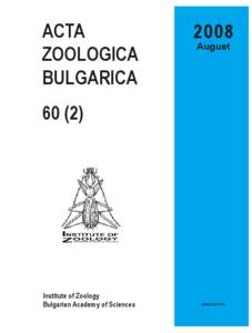[removed]August[removed]Acta zoologica bulgarica