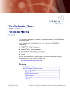 WorkSite Desktop Clients Release Notes (9.0, English) Update 3