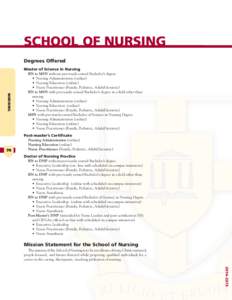 Master of Science in Nursing / Nurse practitioner / Doctor of Nursing Practice / Nurse education / Geriatrics / Nursing credentials and certifications / Vanderbilt University School of Nursing / Nursing / Health / Education
