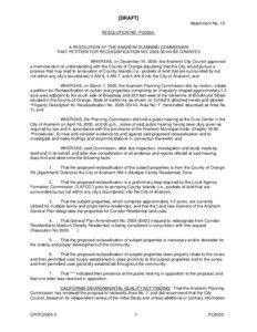 [DRAFT] Attachment No. 12 RESOLUTION NO. PC2005-