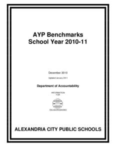 AYP Benchmarks School Year[removed]