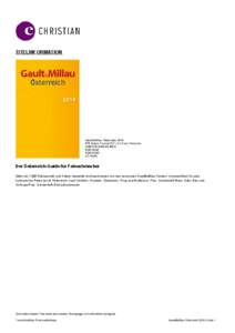 TITELINFORMATION  Gault&Millau Österreich 2014