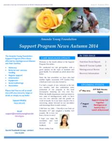 Issue 4- AutumnAMANDA YOUNG FOUNDATION SUPPORT PROGRAM NEWSLETTER Amanda Young Foundation