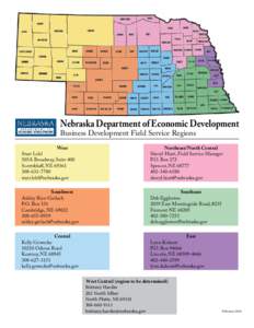 Nebraska Department of Economic Development Business Development Field Service Regions West Starr Lehl 505A Broadway, Suite 400 Scottsbluff, NE 69361