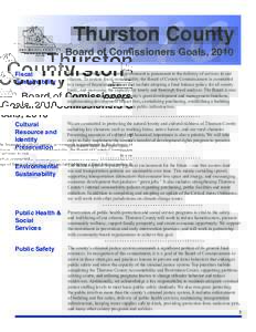 2010  Thurston County Board of Comissioners Goals, 2010 Fiscal