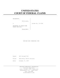 UNITED STATES COURT OF FEDERAL CLAIMS HAZLEHURST, Petitioner, v. SECRETARY OF HEALTH AND