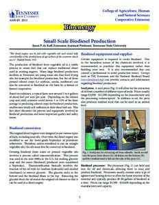 ANR-B5[removed]Bioenergy College of Agriculture, Human and Natural Sciences