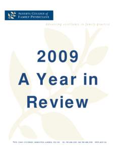 2009 A Year in Review TABLE OF CONTENTS  2009 HIGHLIGHTS ................................................................................................................................. 3 