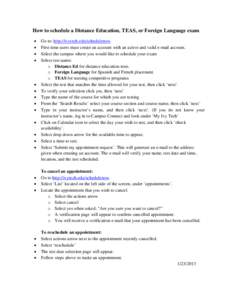 Microsoft Word - Instructions to schedule a DE TEAS Foreign Language test