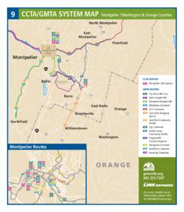 9 CCTA/GMTA SYSTEM MAP  Montpelier / Washington & Orange Counties 2  North Montpelier