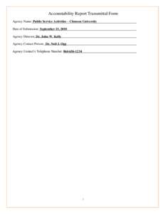 Accountability Report Transmittal Form