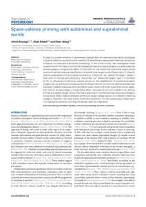 Space-valence priming with subliminal and supraliminal words