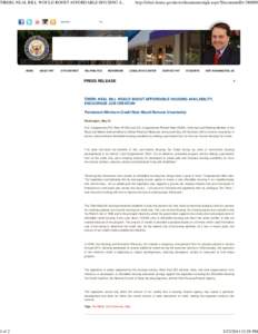 TIBERI, NEAL BILL WOULD BOOST AFFORDABLE HOUSING AVAILABILITY, ENCOURAGE JOB CREATION | U.S. Congressman Pat Tiberi