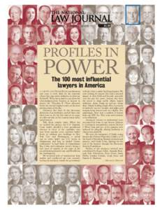 monday, june 19, 2006  PROFILES IN POWER The 100 most influential