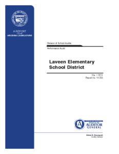 A REPORT TO THE ARIZONA LEGISLATURE  Division of School Audits