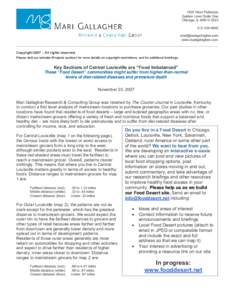 Food desert / Malnutrition / Sustainable food system / Grocery store / Local food / Fast food / Food / Nutrition / Supplemental Nutrition Assistance Program / Food and drink / Health / Urban decay