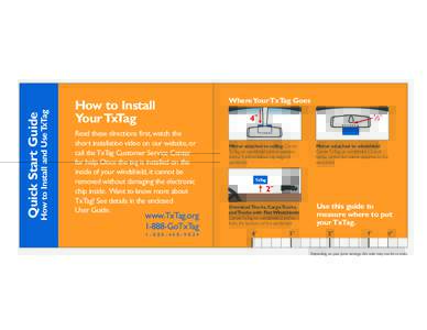 How to Install and Use TxTag  Quick Start Guide How to Install Your TxTag