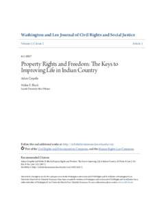 Property Rights and Freedom: The Keys to Improving Life in Indian Country