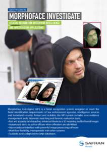 IDENTIFICATION  MORPHOFACE INVESTIGATE N  A FACIAL RECOGNITION SYSTEM FOR INTELLIGENCE