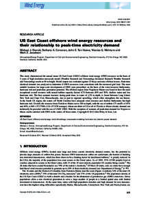 WIND ENERGY  Wind Energ. 2013; 16:977–997 Published online 25 July 2012 in Wiley Online Library (wileyonlinelibrary.com). DOI: [removed]we[removed]RESEARCH ARTICLE