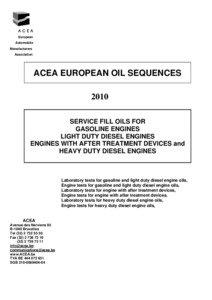 2008 ACEA European Oil Sequences