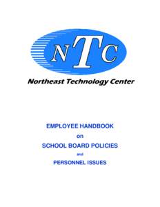 EMPLOYEE HANDBOOK on SCHOOL BOARD POLICIES and  PERSONNEL ISSUES