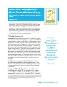 Values-based food supply chains:  and the winner is... Home Grown Wisconsin Co-op