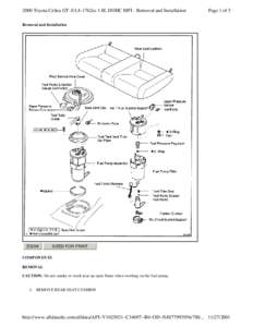 2000 Toyota Celica GT -S L4-1762cc 1.8L DOHC MFI - Removal and Installation  Page 1 of 5 Removal and Installation