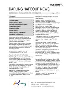 DARLING HARBOUR NEWS OCTOBER 2006 – A NEWS UPDATE FOR STAKEHOLDERS CONTENTS: Page 1 of 7