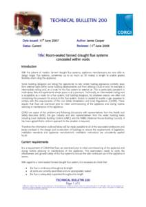 TECHNICAL BULLETIN 200  Date issued: 11th June 2007 Author: Jamie Cooper